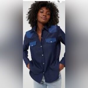 NWT Tuckernuck size L blouse in denim